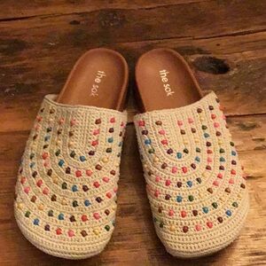 The Sak Bolinas Beaded Crochet Mules